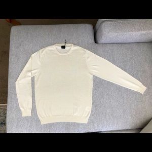 Fusaro Gold Crew Neck Cotton Sweater